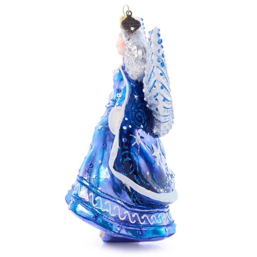Jay Strongwater Night Angel Glass Ornament, alternate view