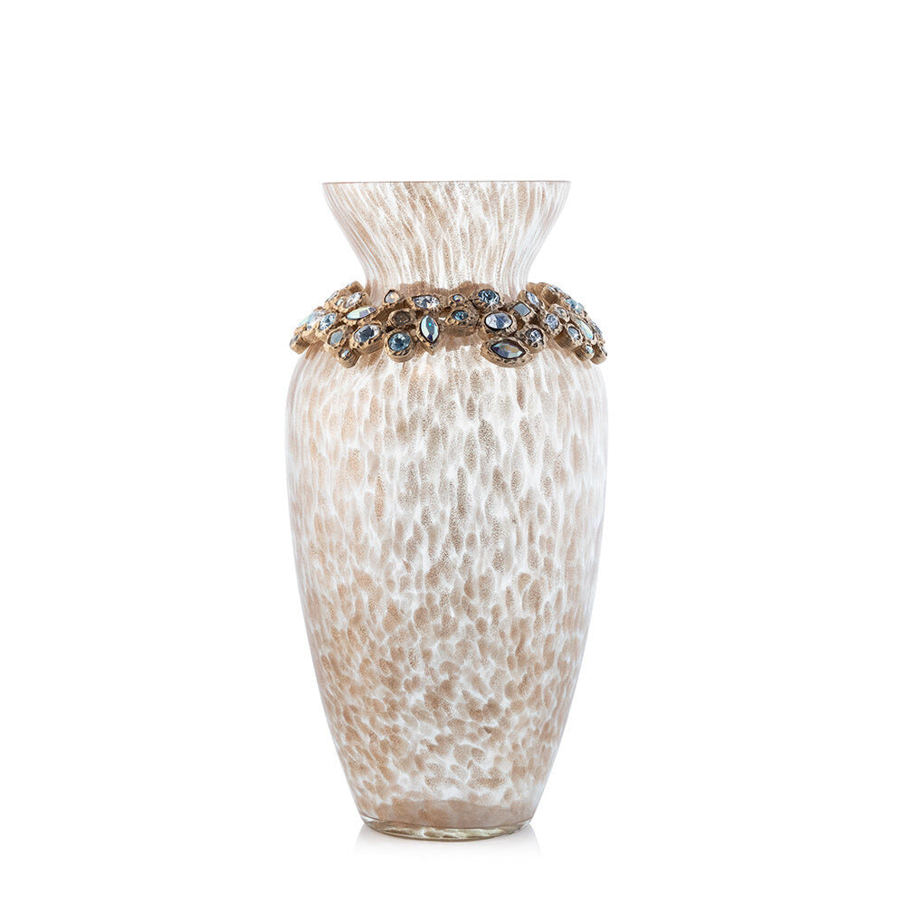 Jay Strongwater Norah Bejeweled Vase - Opal