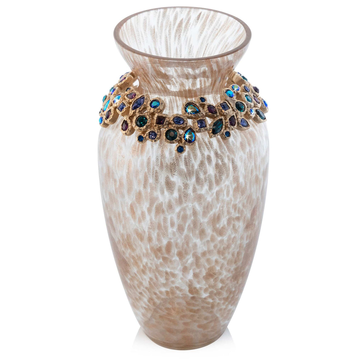 Jay Strongwater Norah Bejeweled Vase - Peacock, alternate view