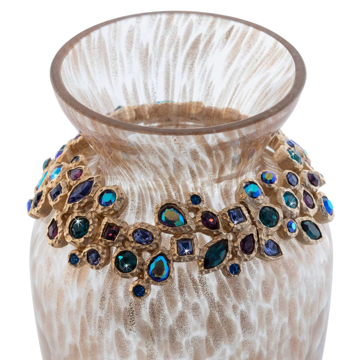 Jay Strongwater Norah Bejeweled Vase - Peacock, alternate view