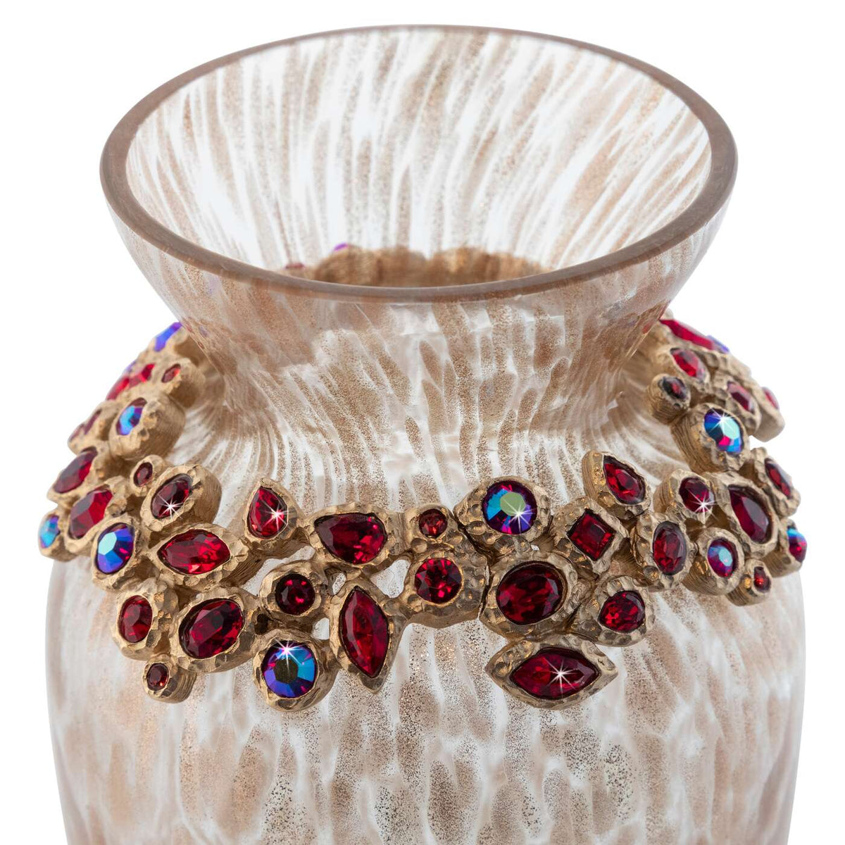 Jay Strongwater Norah Bejeweled Vase - Ruby, alternate view