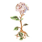 Jay Strongwater Nori Hydrangea Objet - Pink Figurine