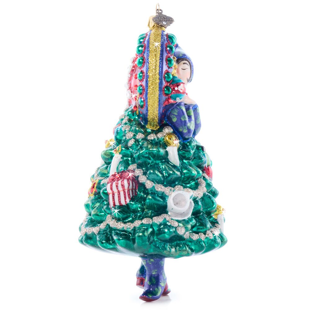 Jay Strongwater Nouveau Christmas Glass Ornament, alternate view