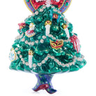 Jay Strongwater Nouveau Christmas Glass Ornament, detail view