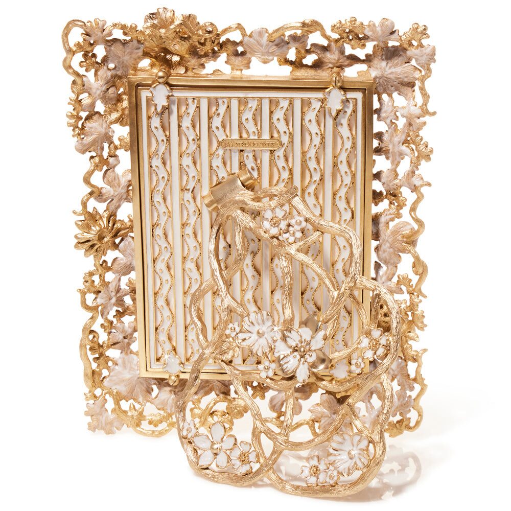 Jay Strongwater Ophelia 5" X 7" Frame - White Opal, alternate view