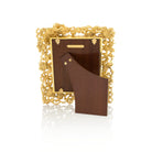 Jay Strongwater Ophelia Cluster Floral 5"x7" Frame - Gold, alternate view