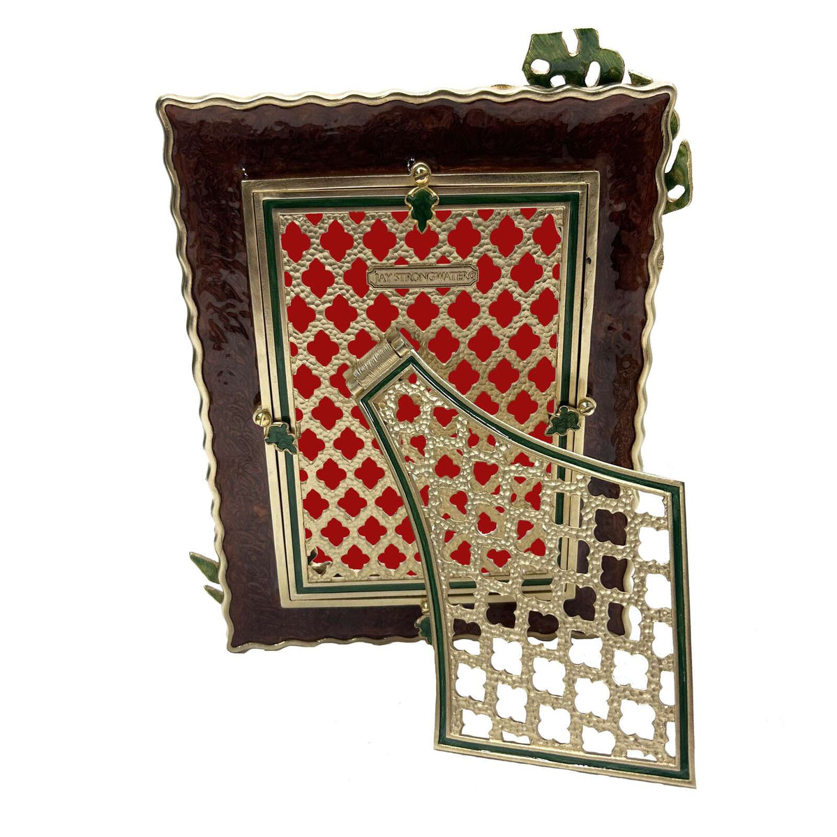 Jay Strongwater Orion Leopard Print and Palm Leaf 5" X 7" Frame, alternate view