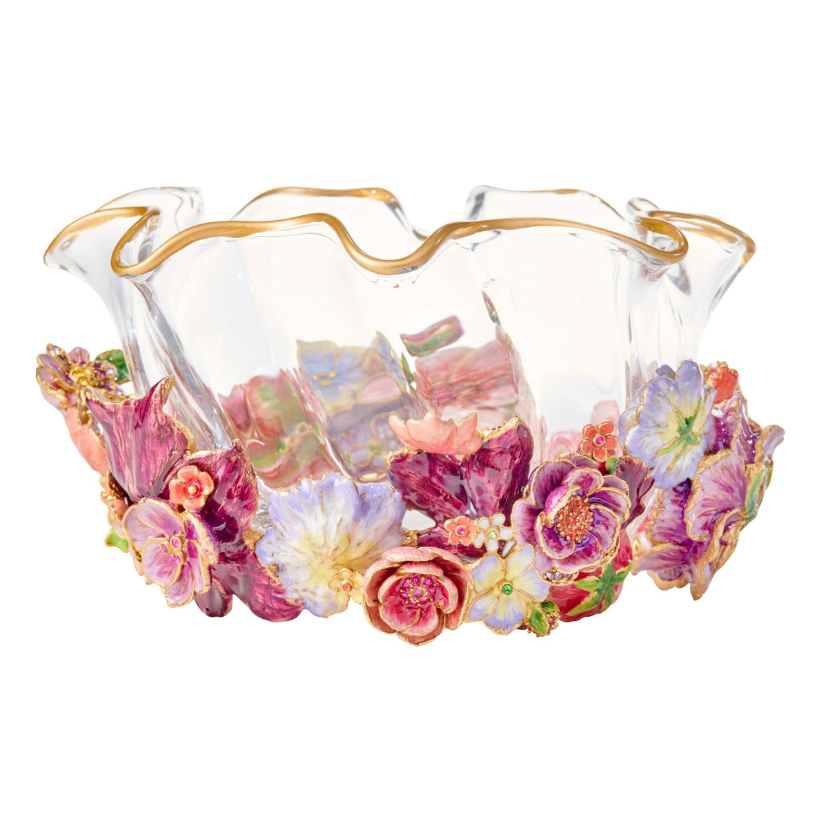 Jay Strongwater Paisley Small Ruffle Flower Bowl, alternate view