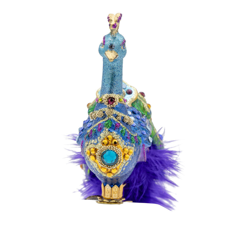 Jay Strongwater Peacock Ornament Clip - Peacock