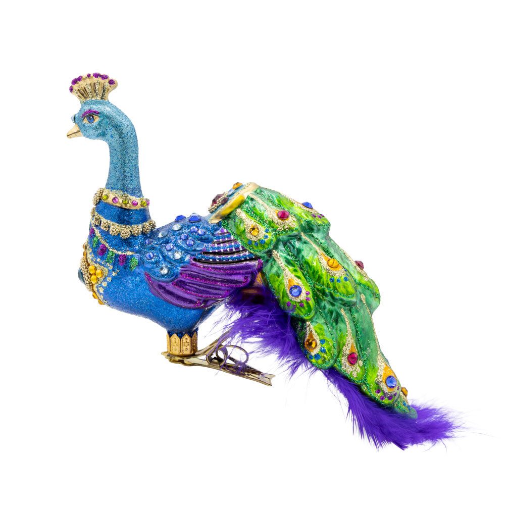 Jay Strongwater Peacock Ornament Clip - Peacock, alternate view