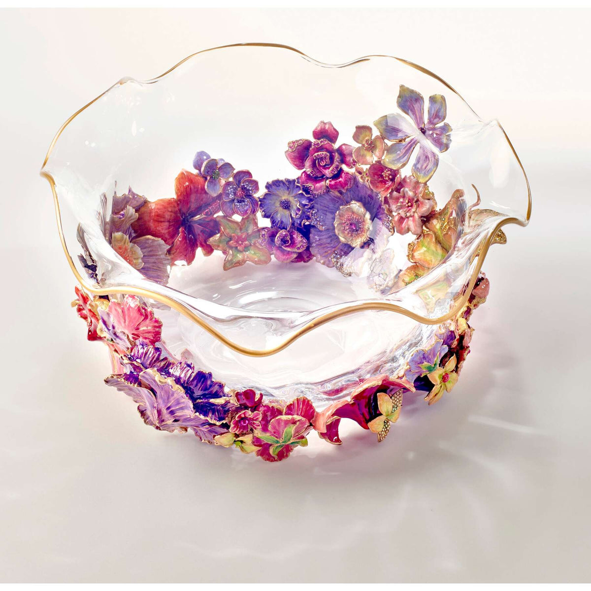 Jay Strongwater Penelope Large Ruffle Flower Bowl, alternate view
