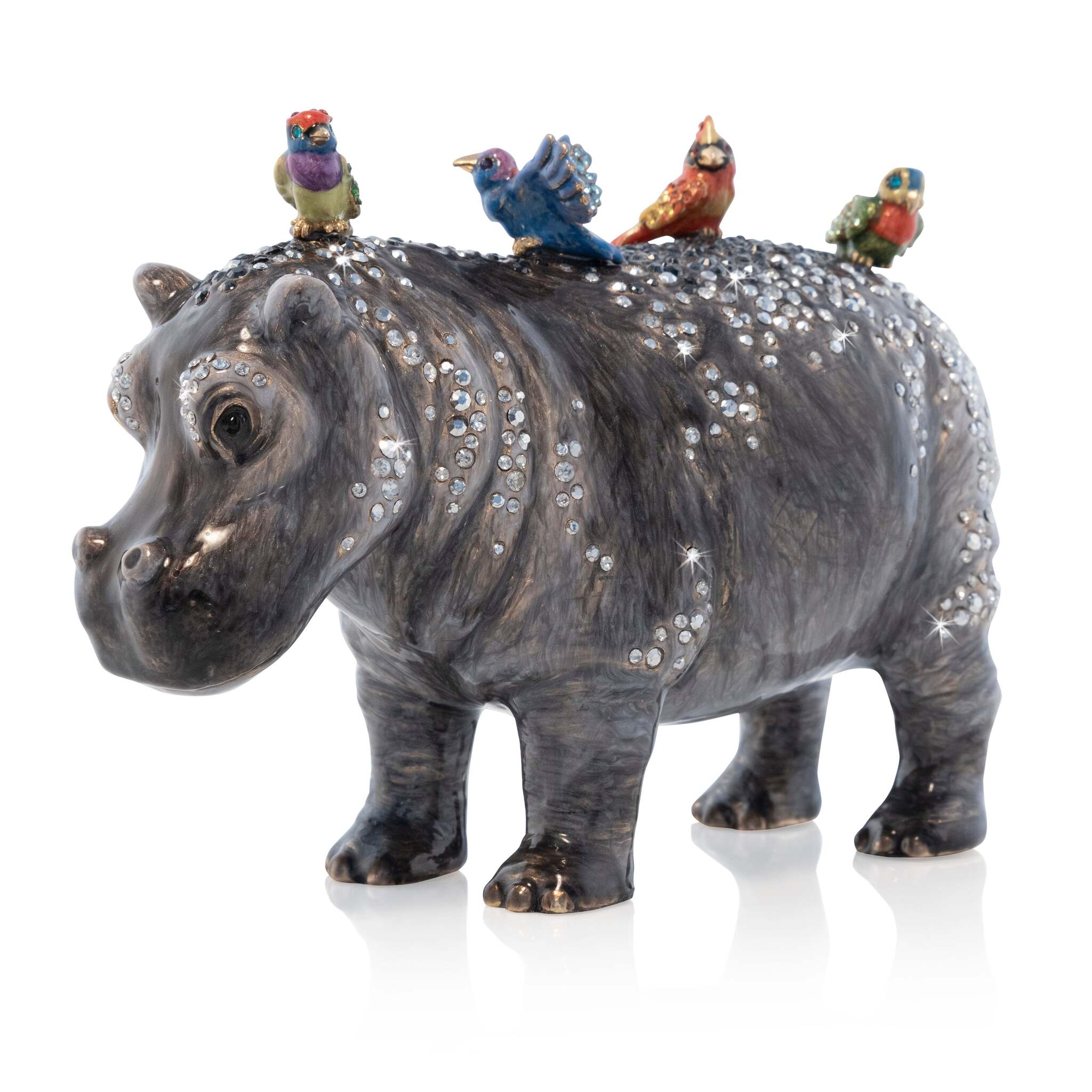 Jay Strongwater Penny Hippo Objet Figurine
