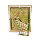 Jay Strongwater Pierce Striped 5" X 7" Frame - Leaf Green, alternate view