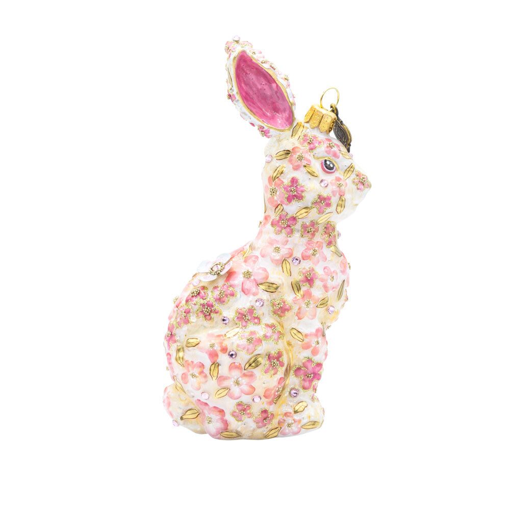 Jay Strongwater Pink Floral Hopper Ornament, alternate view