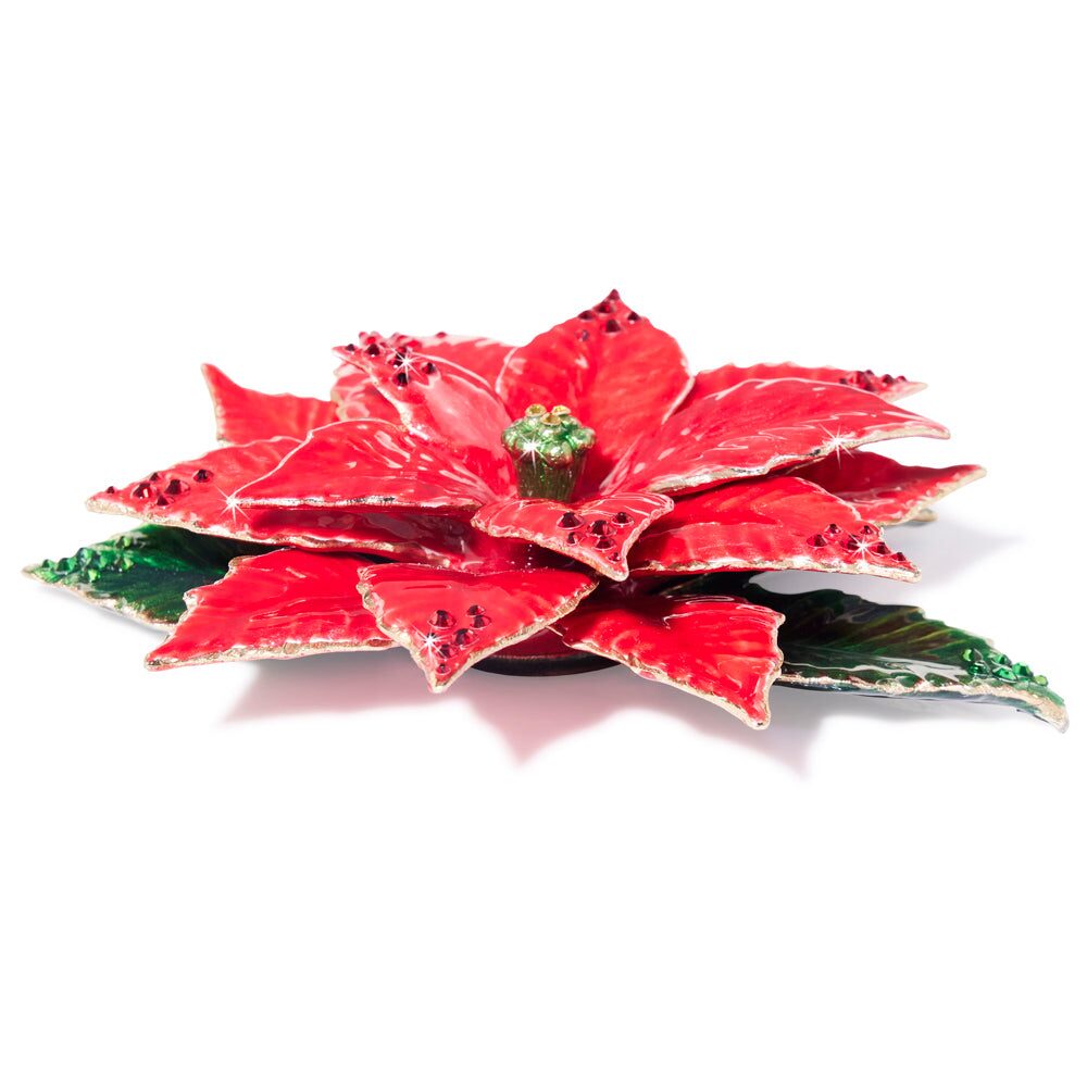 Jay Strongwater Poinsettia Objet Figurine, alternate view