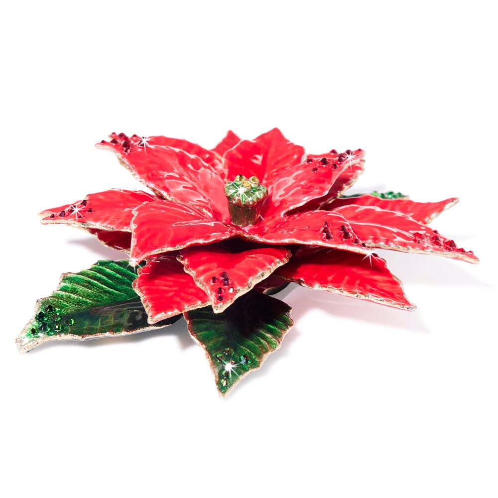 Jay Strongwater Poinsettia Objet Figurine, alternate view