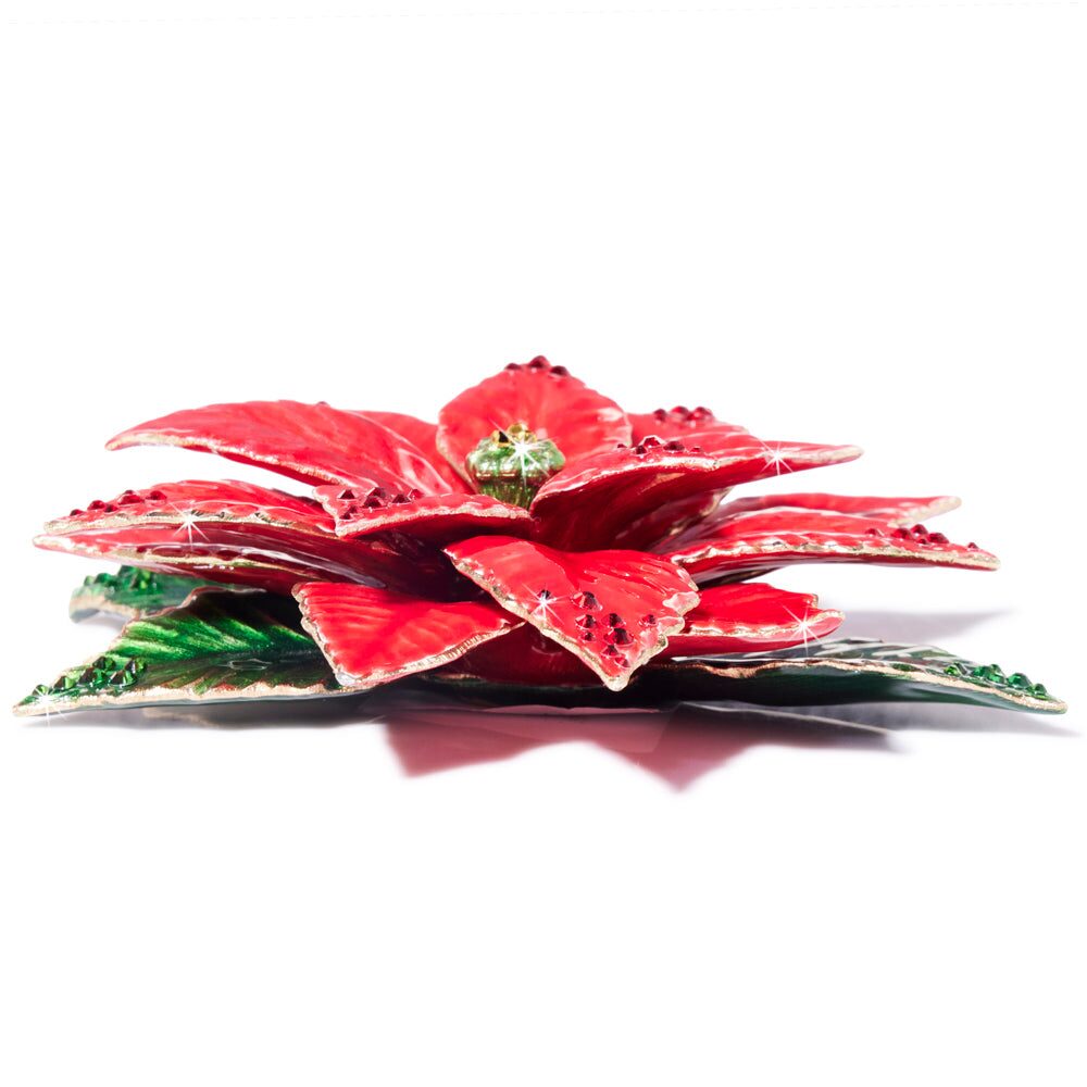 Jay Strongwater Poinsettia Objet Figurine, alternate view