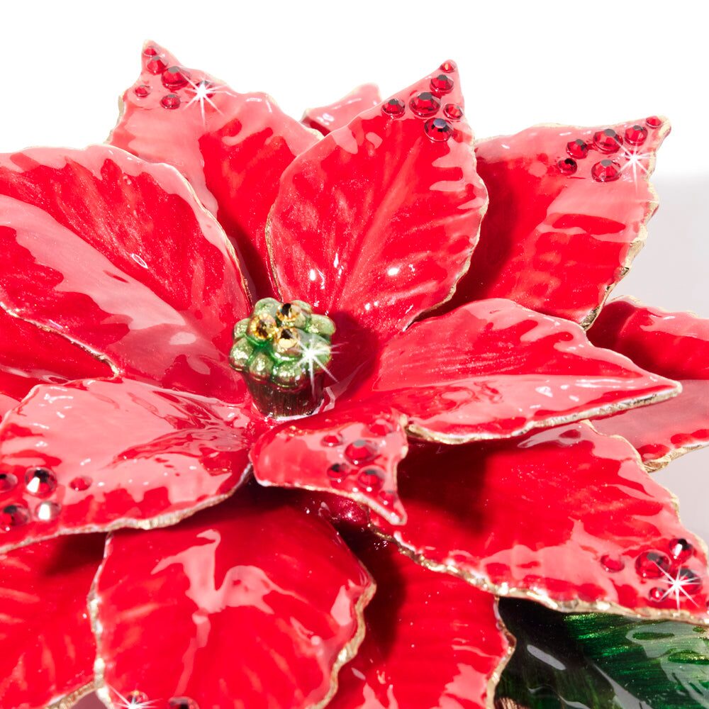 Jay Strongwater Poinsettia Objet Figurine, alternate view