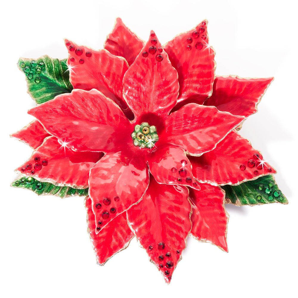 Jay Strongwater Poinsettia Objet Figurine, alternate view
