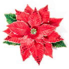 Jay Strongwater Poinsettia Objet Figurine, alternate view