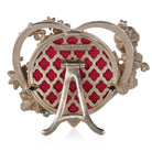 Jay Strongwater Prem 4" Round Heart Bouquet Frame - Flora, alternate view