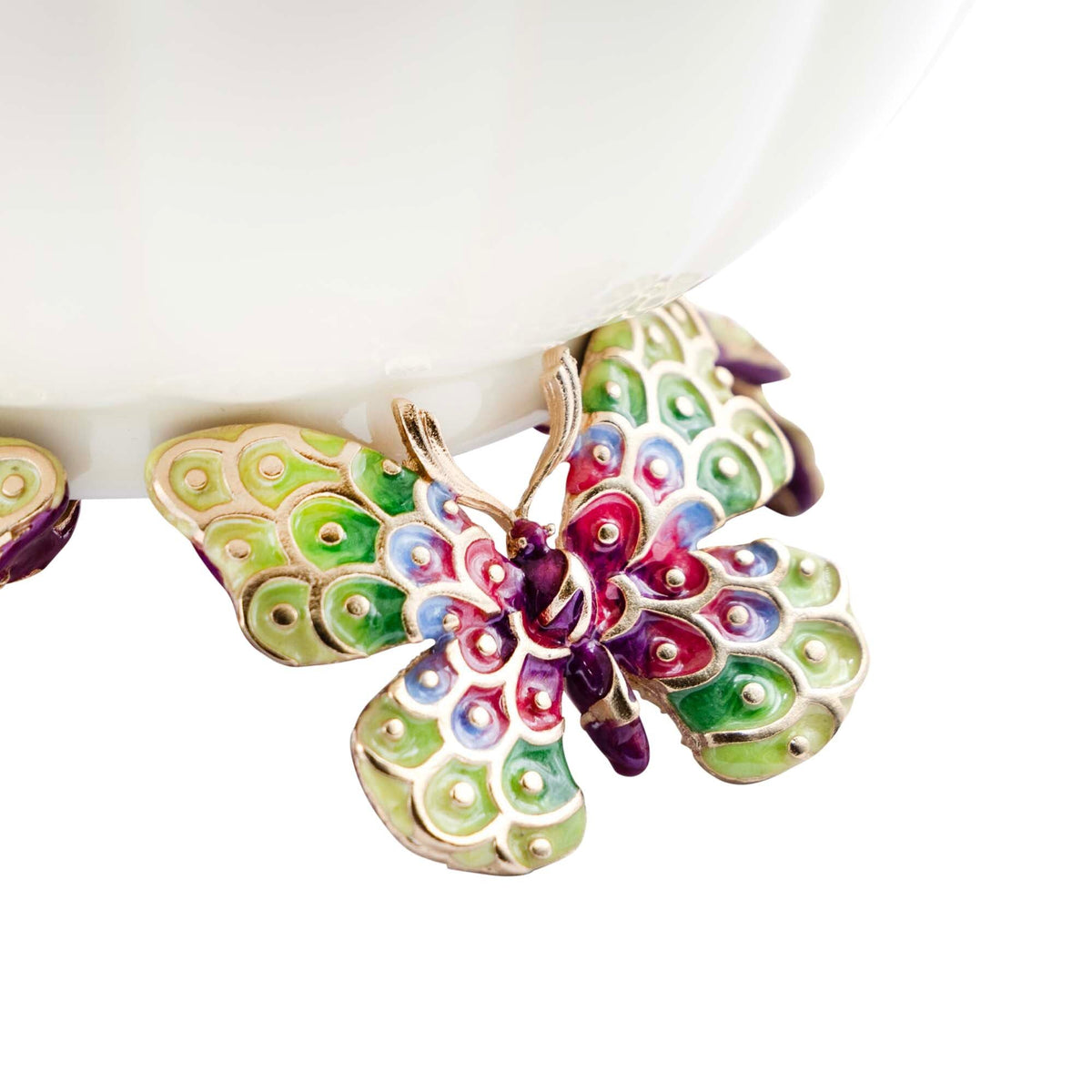 Jay Strongwater Quinn Butterfly Ceramic Bowl, alternate view