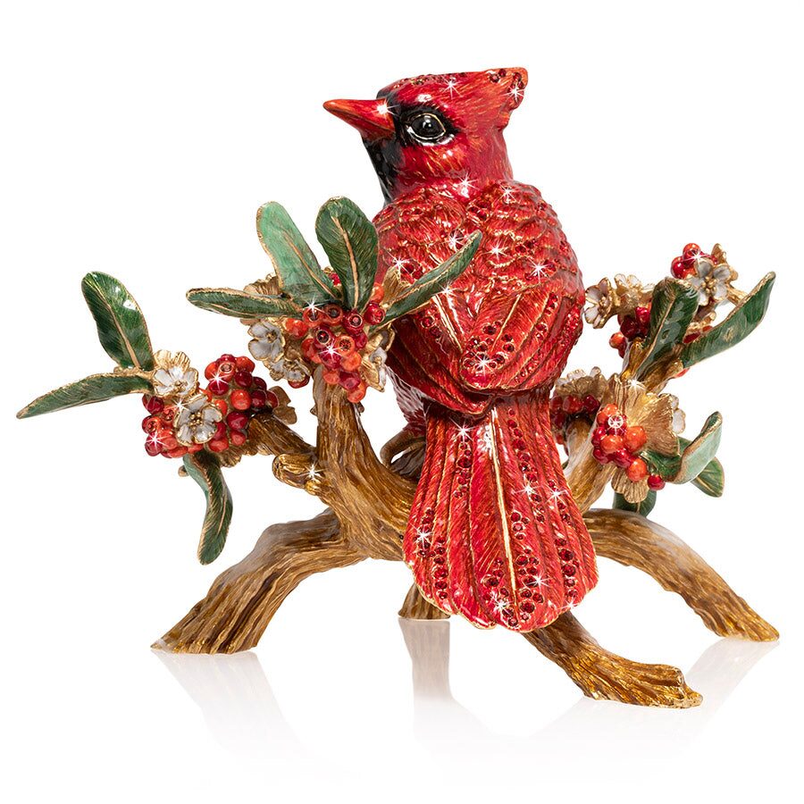 Jay Strongwater Red Cardinal on Branch Figurine, alternate view