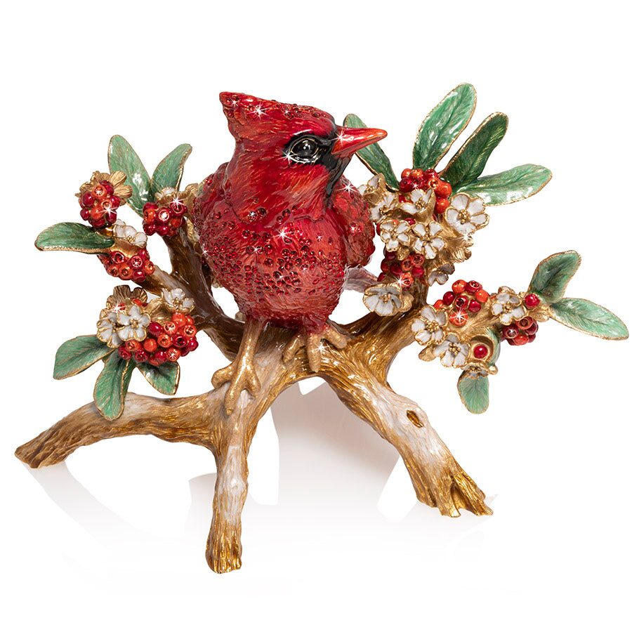 Jay Strongwater Red Cardinal on Branch Figurine, alternate view