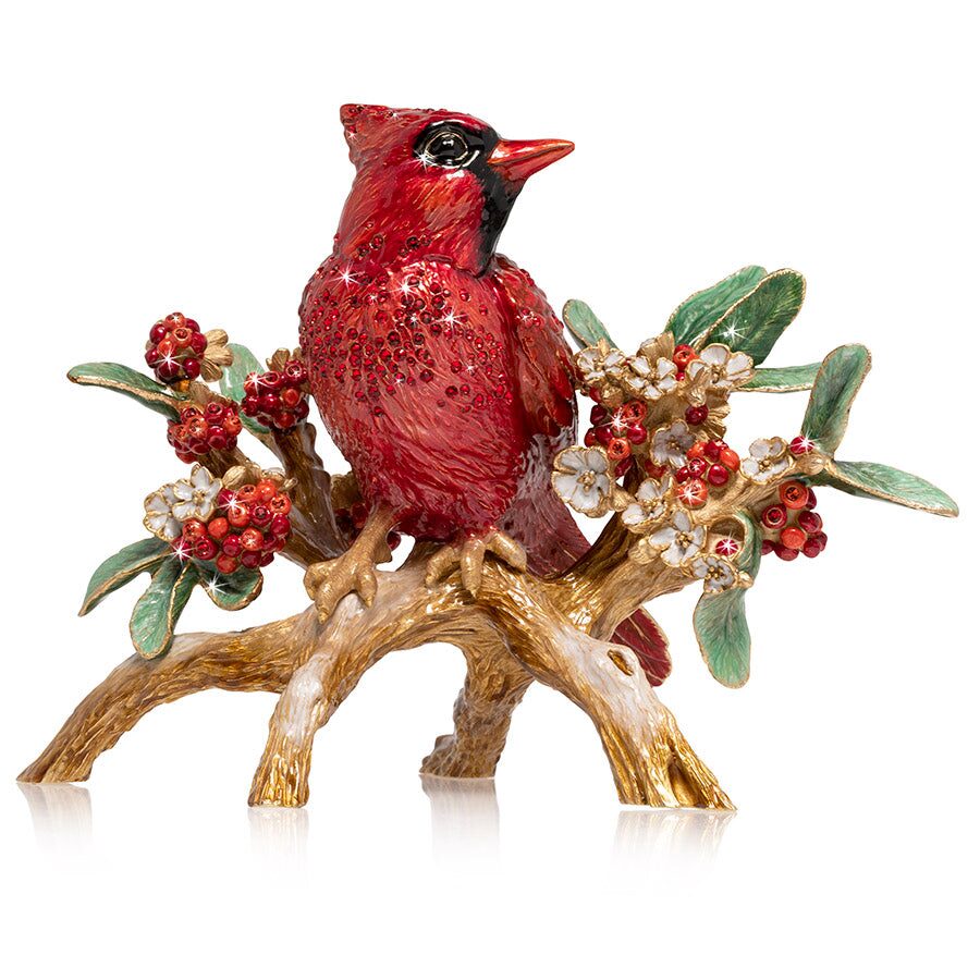Jay Strongwater Red Cardinal on Branch Figurine, alternate view