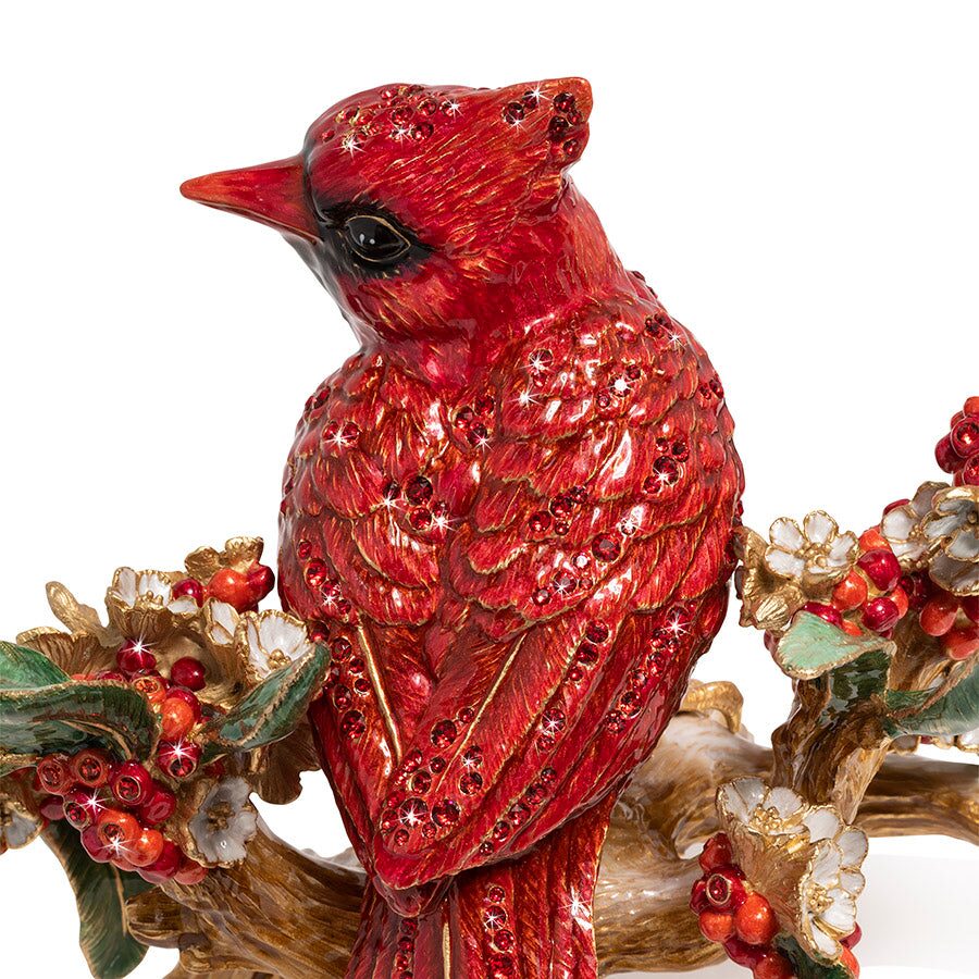 Jay Strongwater Red Cardinal on Branch Figurine, alternate view