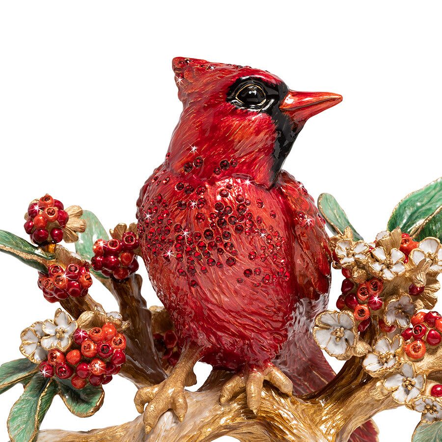 Jay Strongwater Red Cardinal on Branch Figurine, alternate view