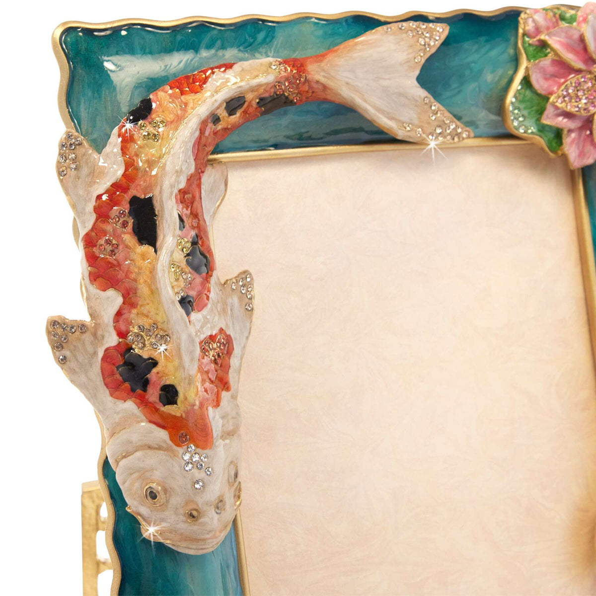 Jay Strongwater River Koi Frame 5" X 7" Frame - Natural, detail view