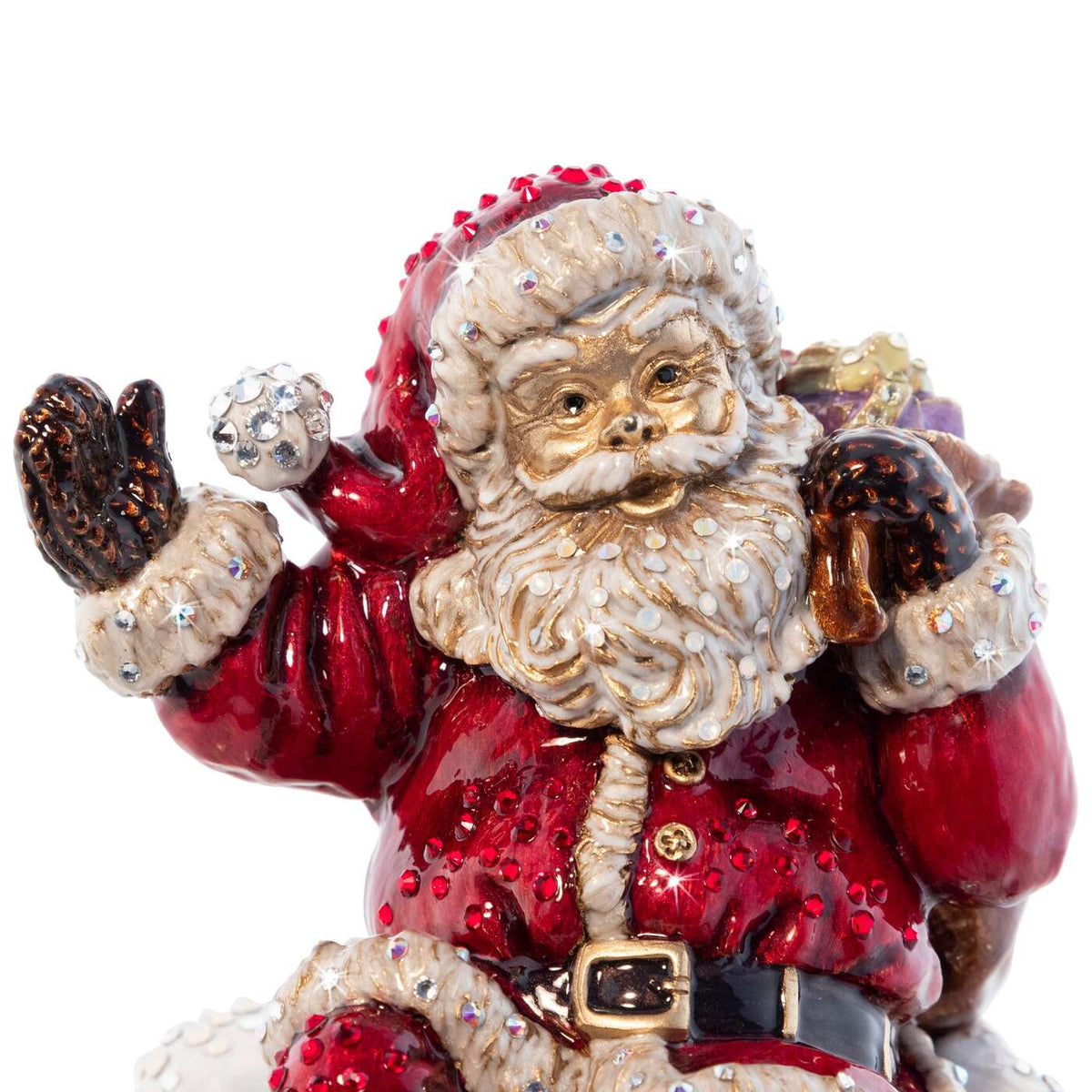 Jay Strongwater Rooftop Santa Music Figure - Jingle Bells Figurine, alternate view