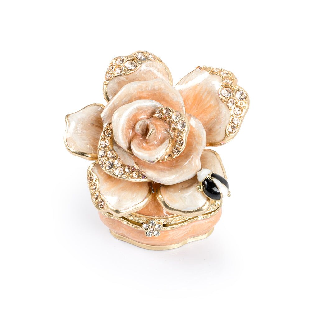 Jay Strongwater Rosalie Rose Box- Boudoir, alternate view