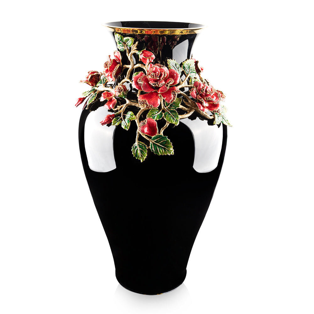 Jay Strongwater Rose Nightbloom Vase