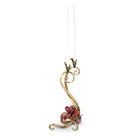 Jay Strongwater Roselyn Orchid Double Candlestick - Flora Candlestick Holder
