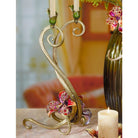 Jay Strongwater Roselyn Orchid Double Candlestick - Flora Candlestick Holder, alternate view