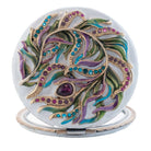 Jay Strongwater Rowan Classic Peacock Compact Handheld Mirror, alternate view