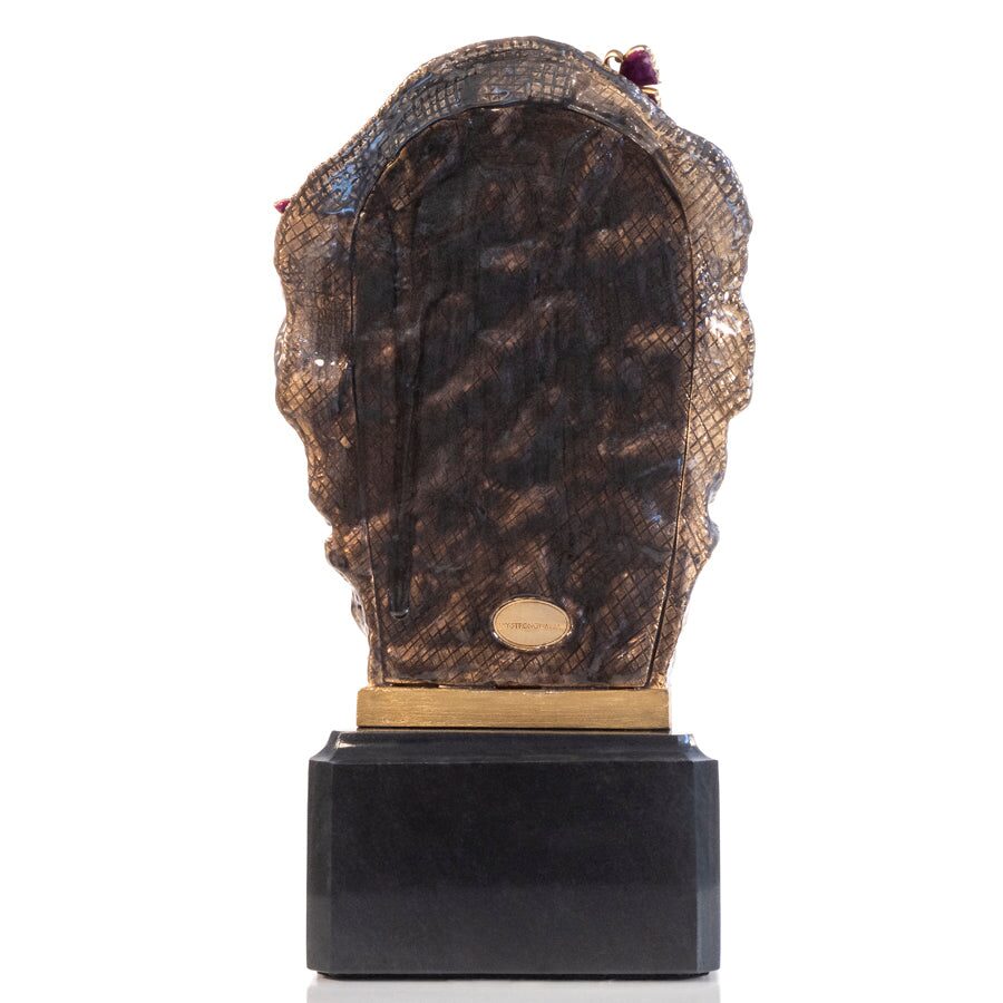 Jay Strongwater Rufus Rhino Bust with Butterflies Objet Figurine, alternate view