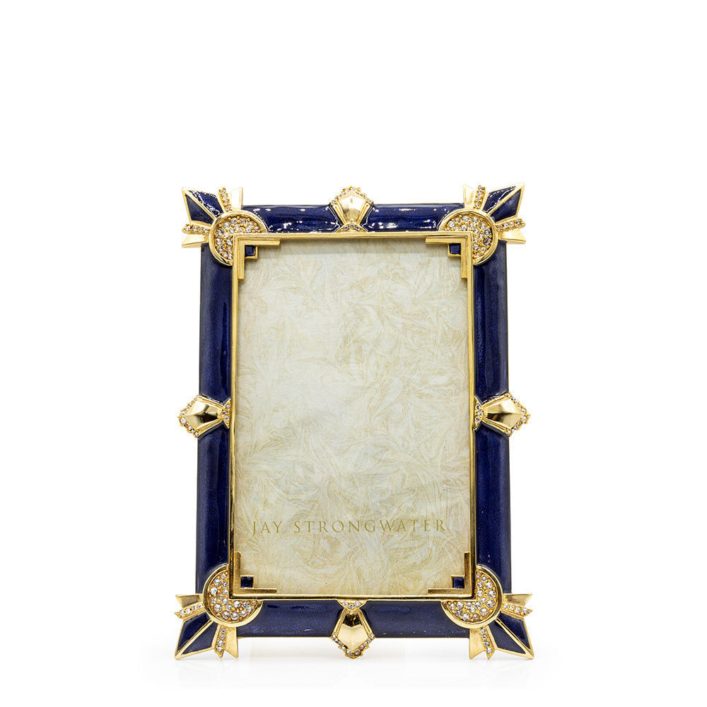 Jay Strongwater Ruth 4 X 6 Art Deco Frame - Delft Garden