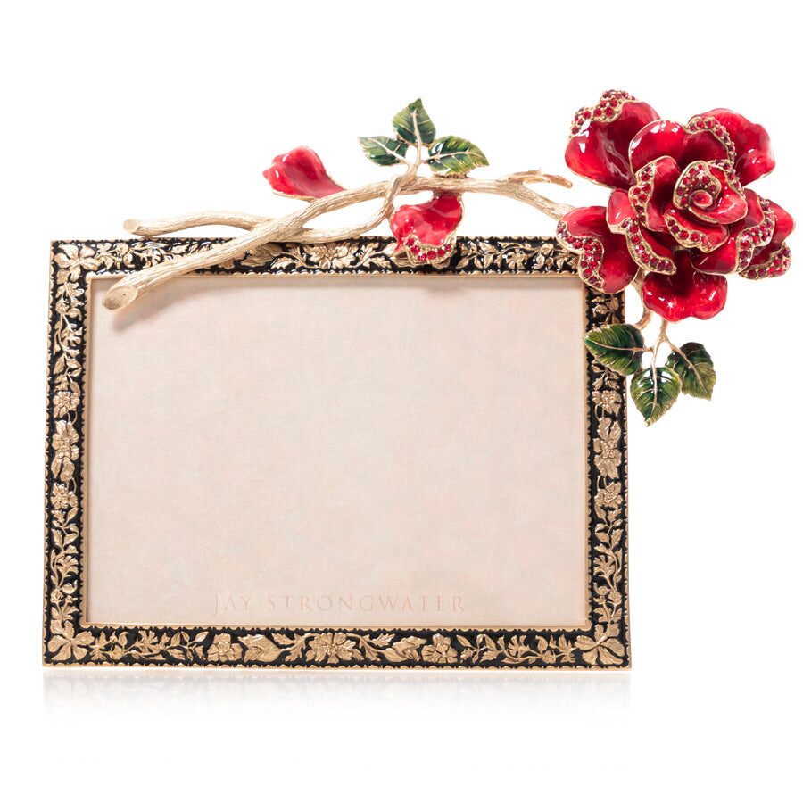 Jay Strongwater Rylee Night Bloom Rose 5" X 7" Frame - Jewel, alternate view