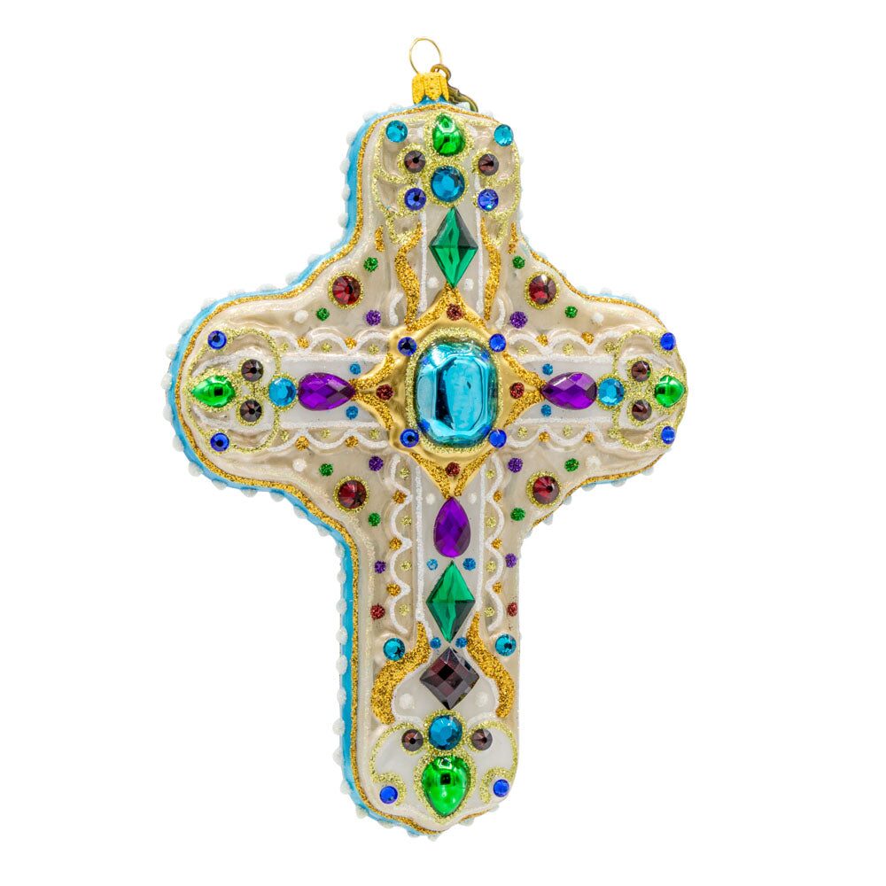 Jay Strongwater Sacred Jewel Cross Ornament, alternate view