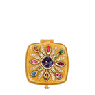 Jay Strongwater Schuyler Maltese Bejeweled Compact Handheld Mirror