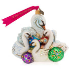 Jay Strongwater Seven Swans-A-Swimming Glass Ornament, alternate view