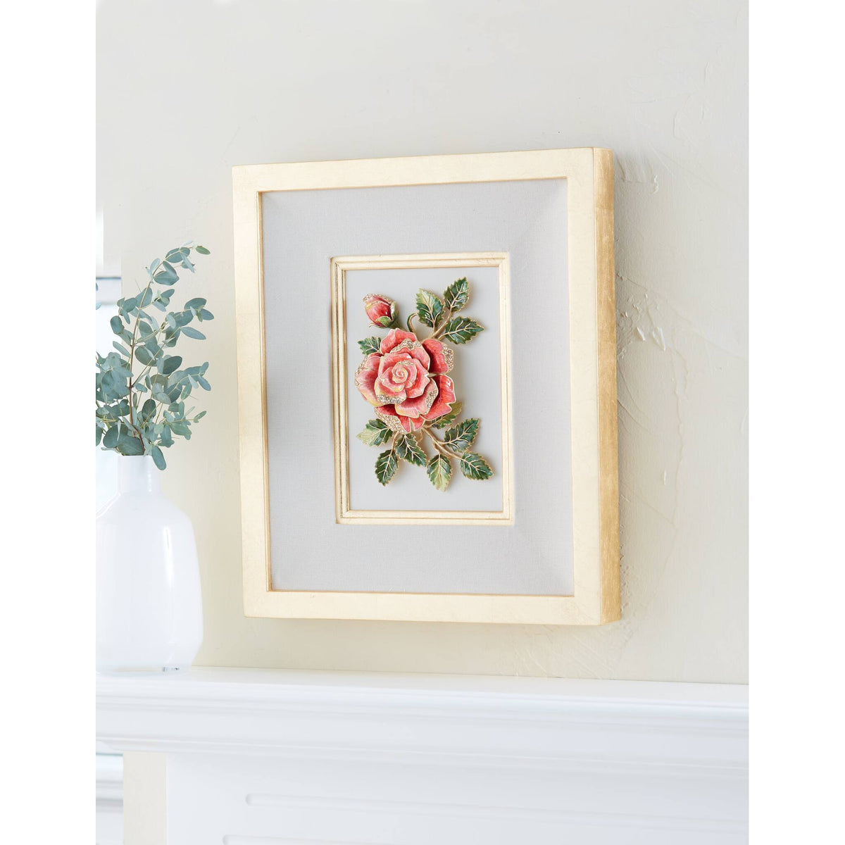 Jay Strongwater Sibylla Rose Wall Art Wall Sculpture, alternate view