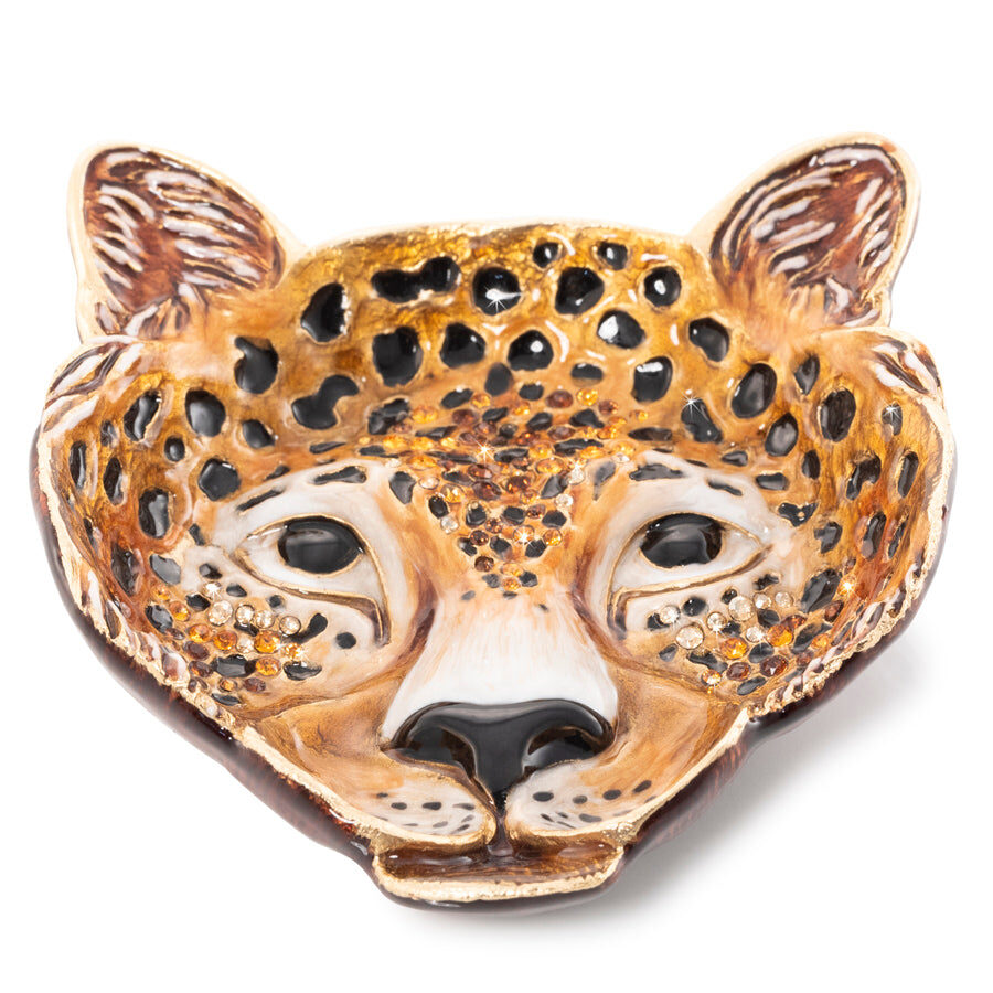 Jay Strongwater Skye Leopard Trinket Tray