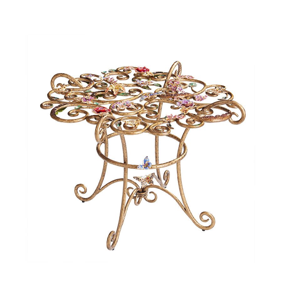 Jay Strongwater Sophia Floral Dining Table, alternate view