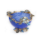 Jay Strongwater Sophie Hydrangea Blue Glass Bowl, alternate view