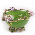 Jay Strongwater Sophie Hydrangea Green Glass Bowl