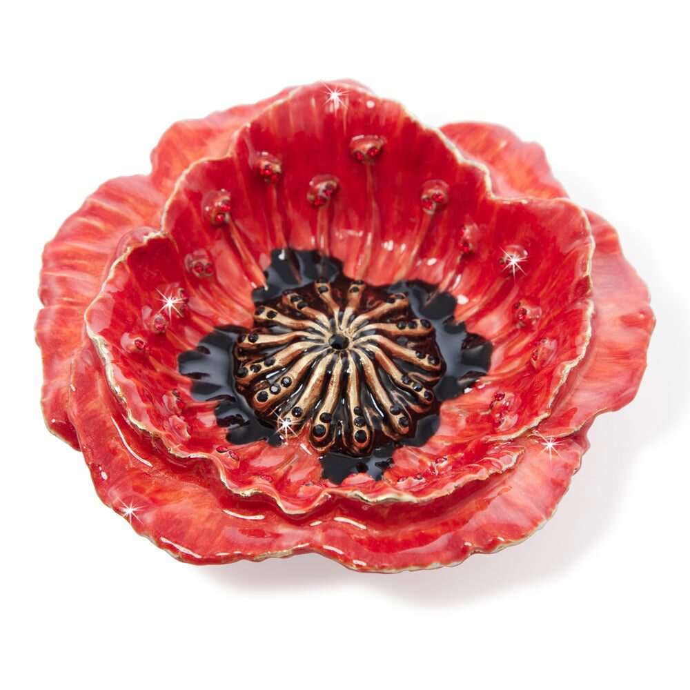 Jay Strongwater Stacie Poppy Trinket Tray, alternate view